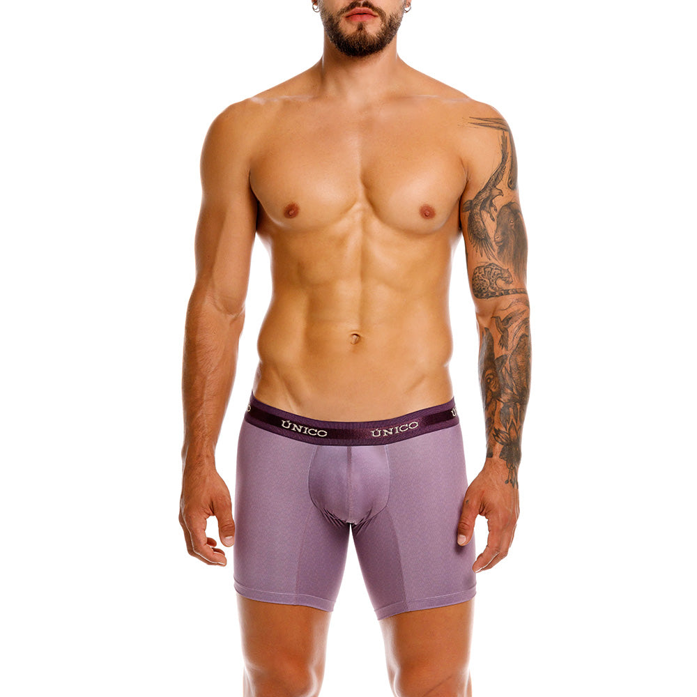 Boxer Medio Estampado Ciruela