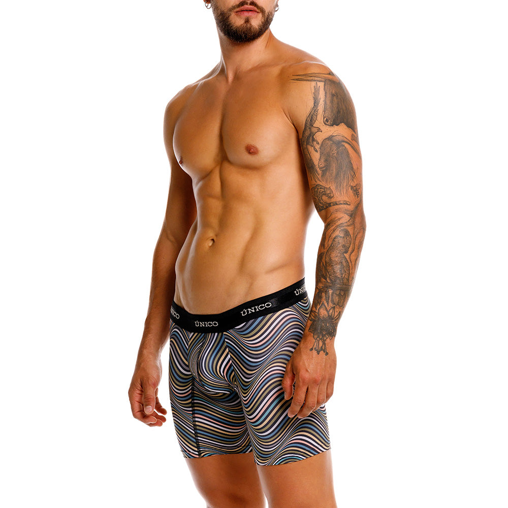 Boxer Medio Estampado Resonante